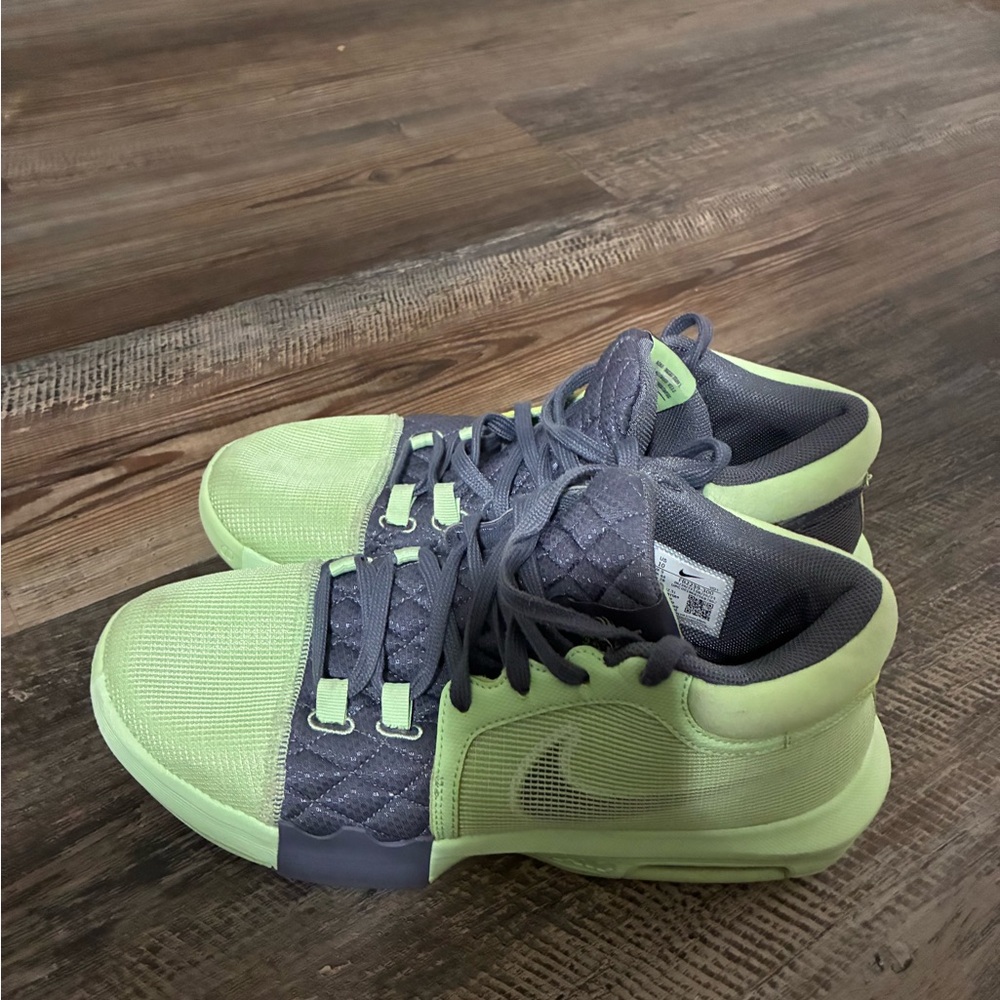 Nike Neon Green and Charcoal Sneakers